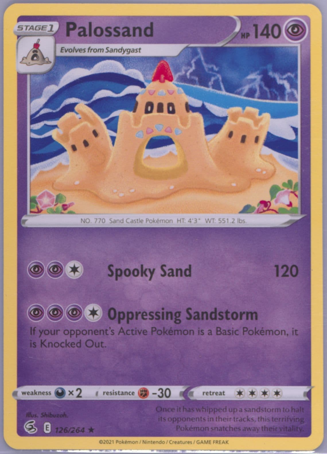 Palossand (126) 2021 Pokemon Sword & Shield Fusion Strike