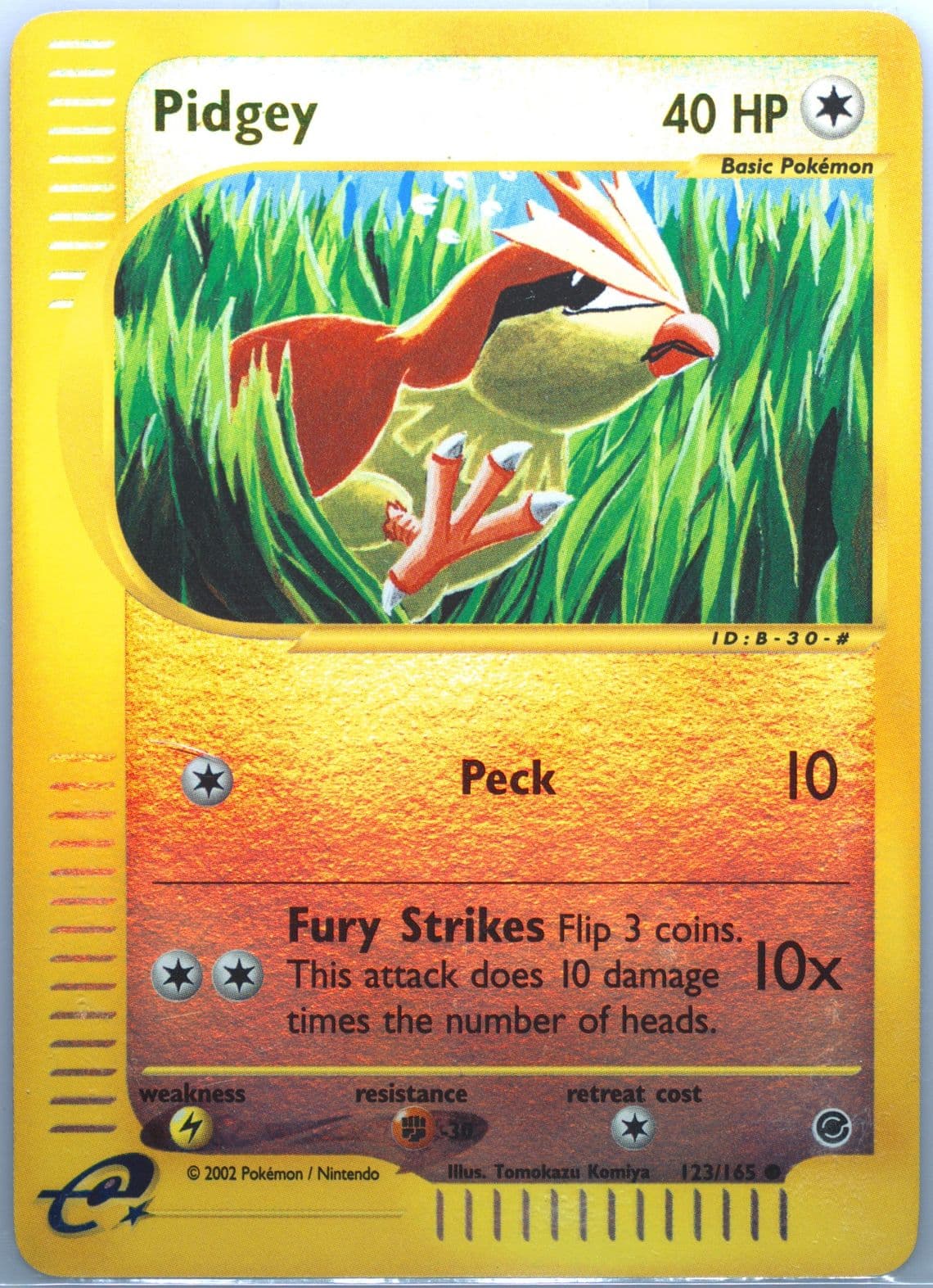 Pidgey-Reverse Foil (123) 2002 Pokemon Expedition