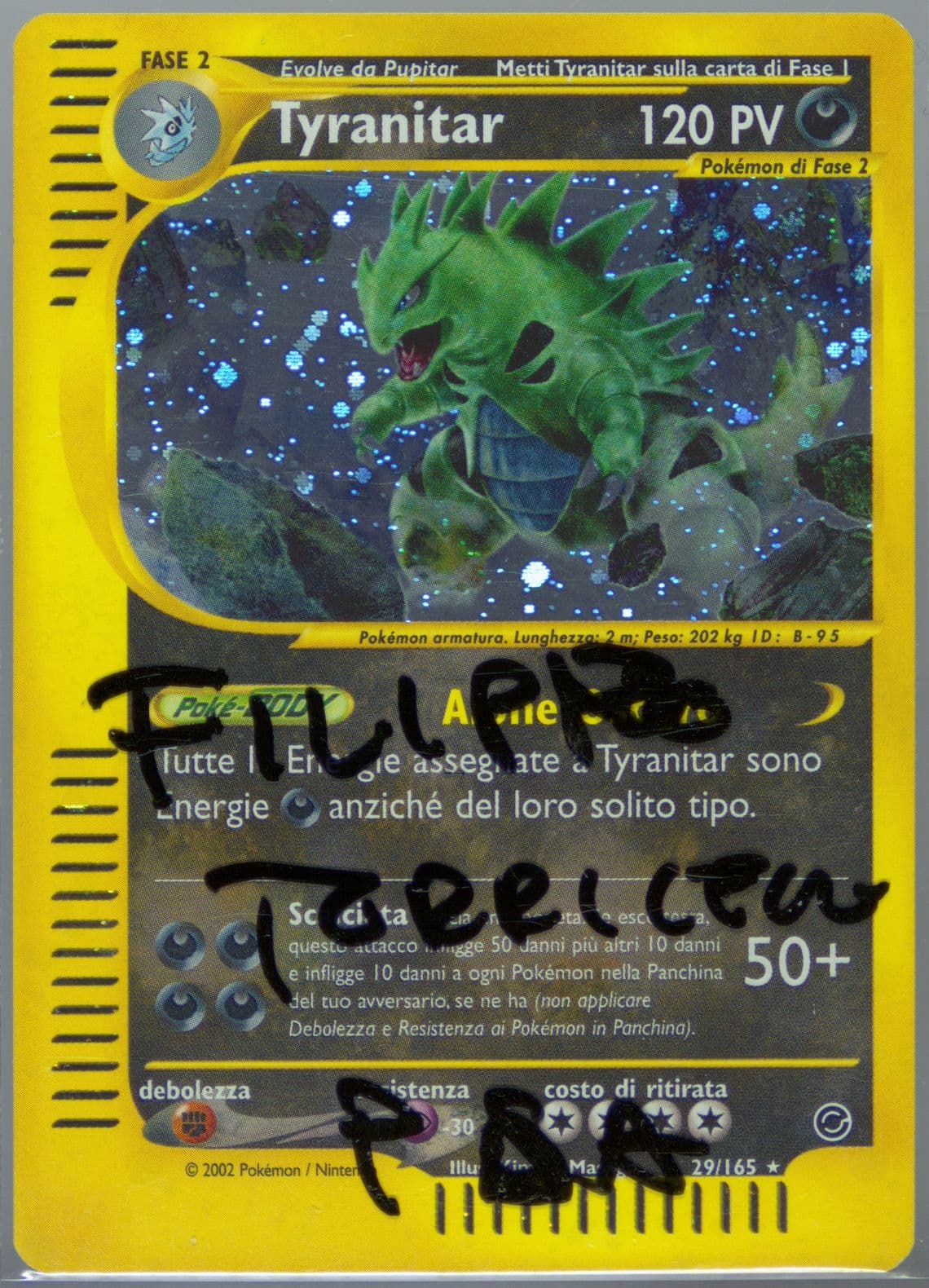 Tyranitar-Holo Italian (29) 2002 Pokemon Expedition