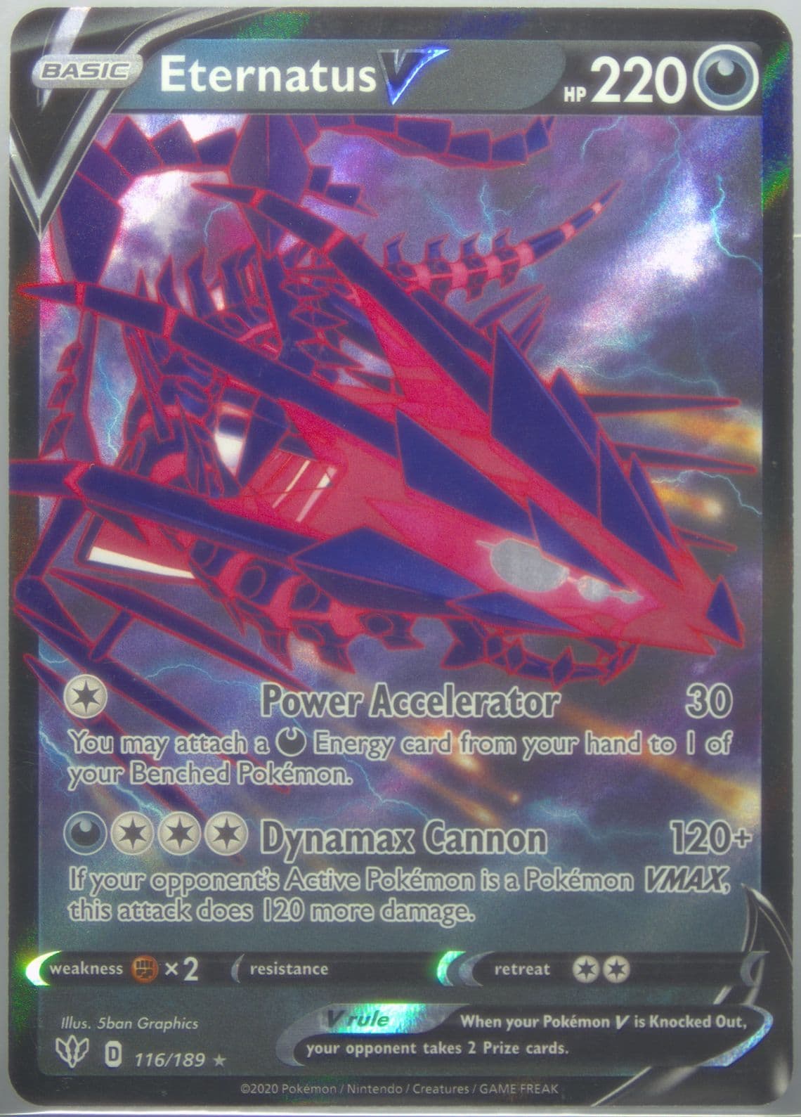 Eternatus V (116) 2020 Pokemon Sword & Shield Darkness Ablaze