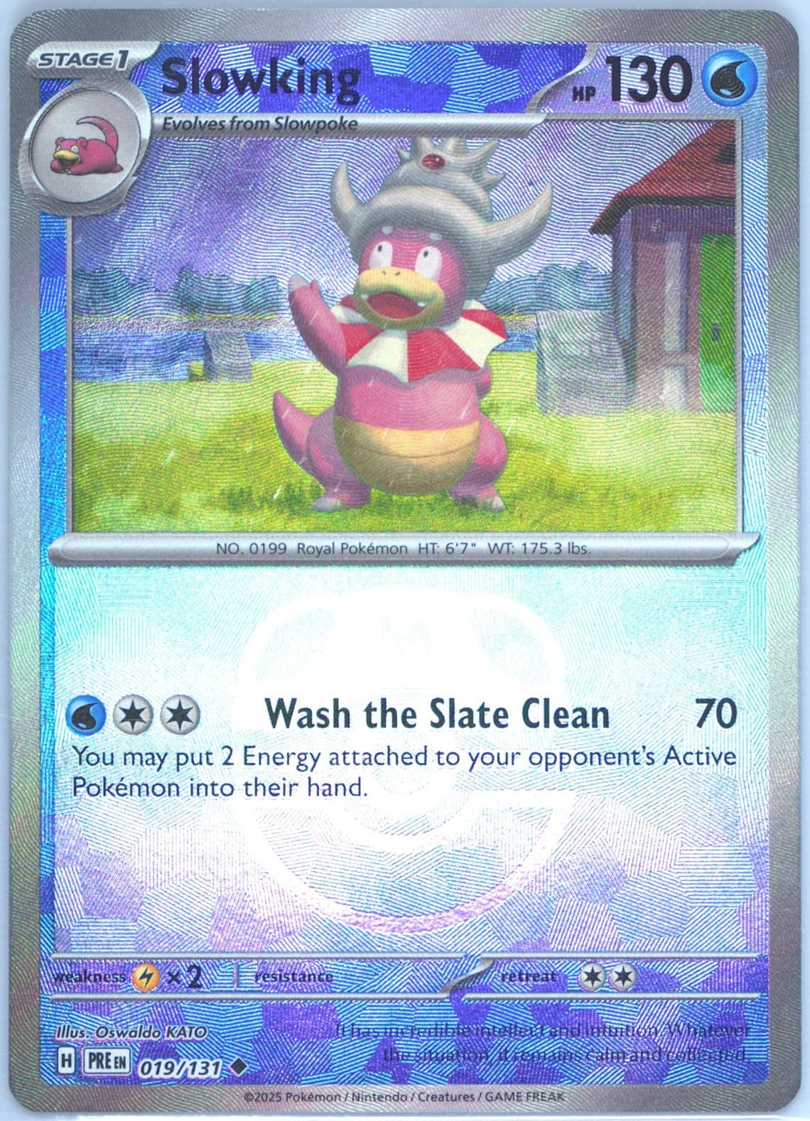 Slowking Master Ball Reverse Holo (019) 2025 Pokemon Pre EN-Prismatic Evolutions