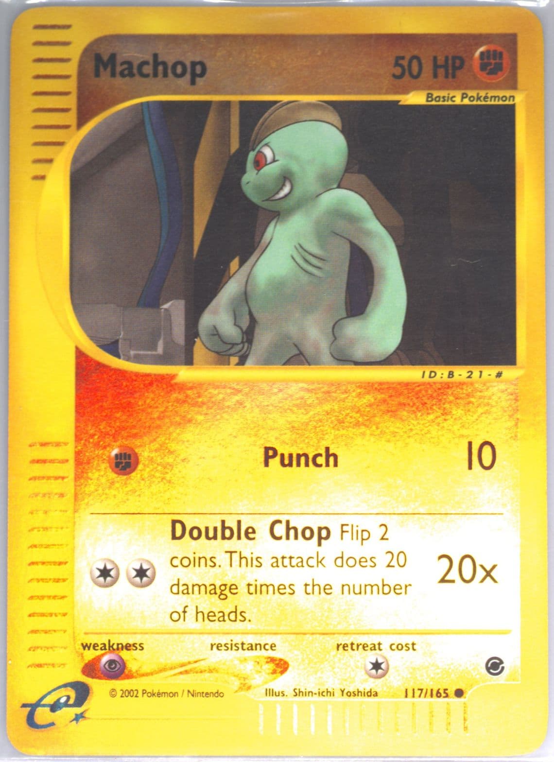 Machop-Reverse Foil (117) 2002 Pokemon Expedition