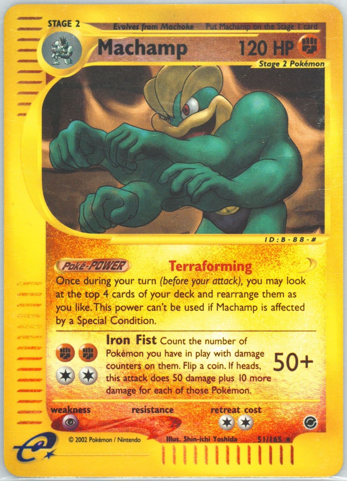 Machamp-Reverse Foil (51) 2002 Pokemon Expedition