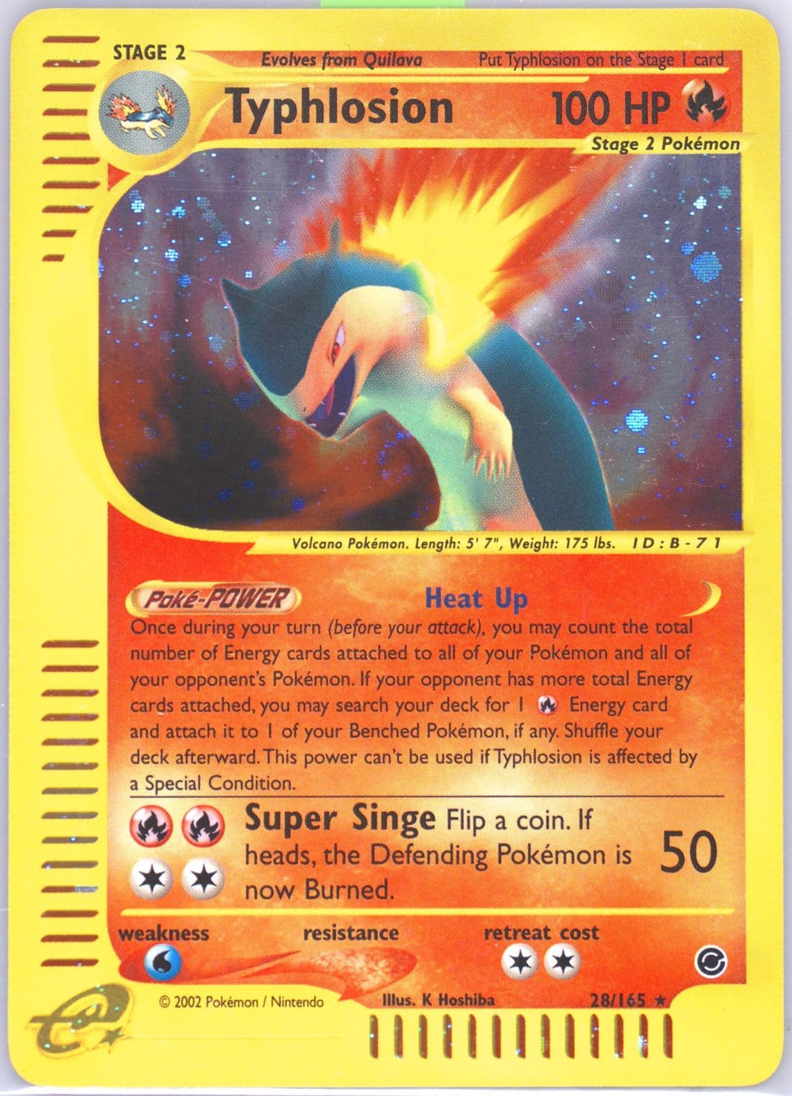 Typhlosion-Holo (28) 2002 Pokemon Expedition