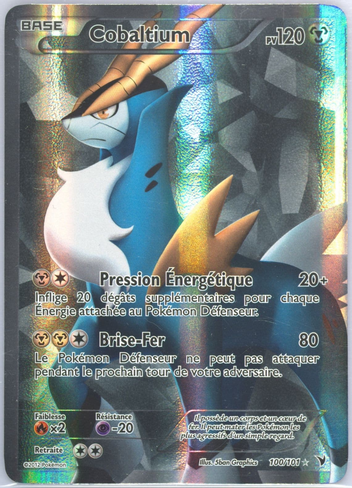 Full Art/Cobaltium (100) 2012 Pokemon French Black & White Noble Victories