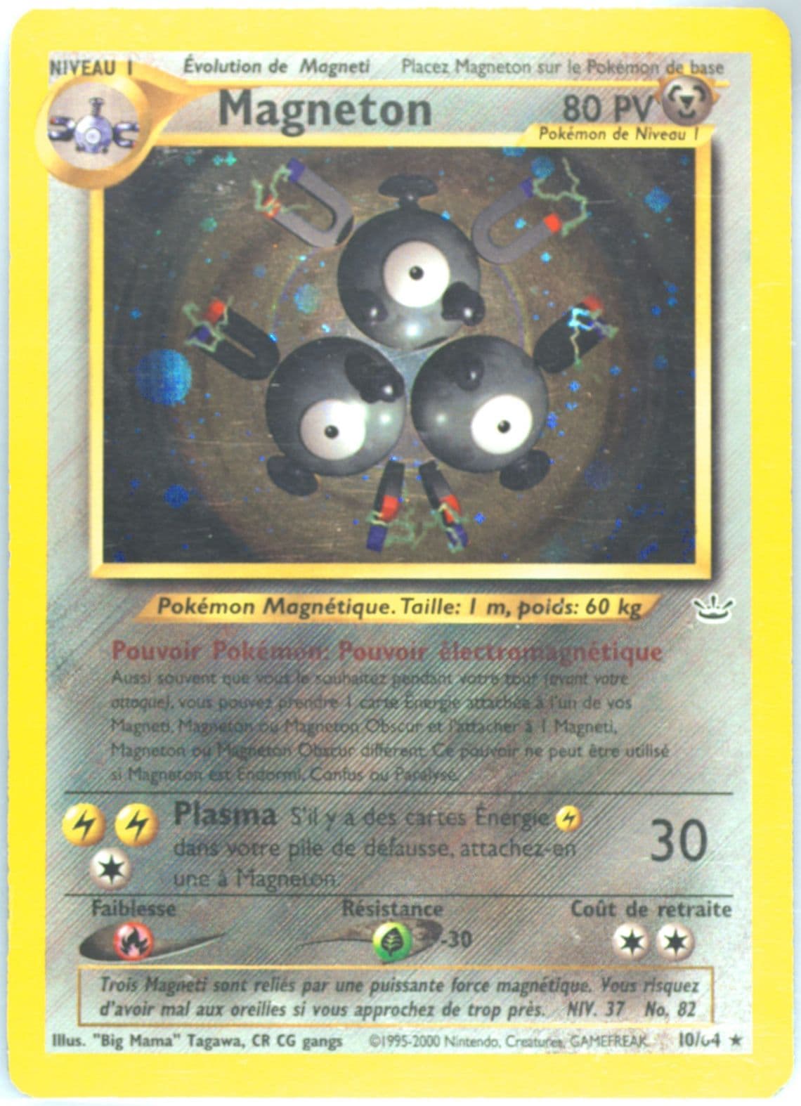 Magneton-Holo (10) 2002 Pokemon French Neo Revelation