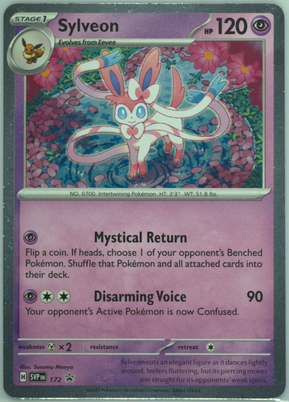 Sylveon Prismatic Evolutions Tech Sticker Collection (172) 2025 Pokemon Svp EN-SV Black Star Promo