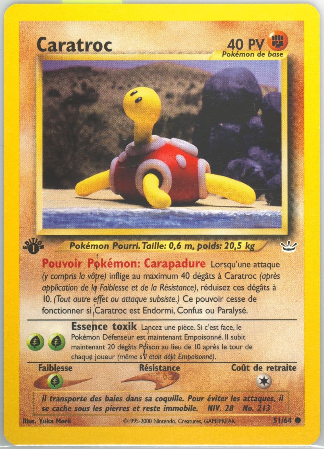 Caratroc 1st Edition (51) 2002 Pokemon French Neo Revelation
