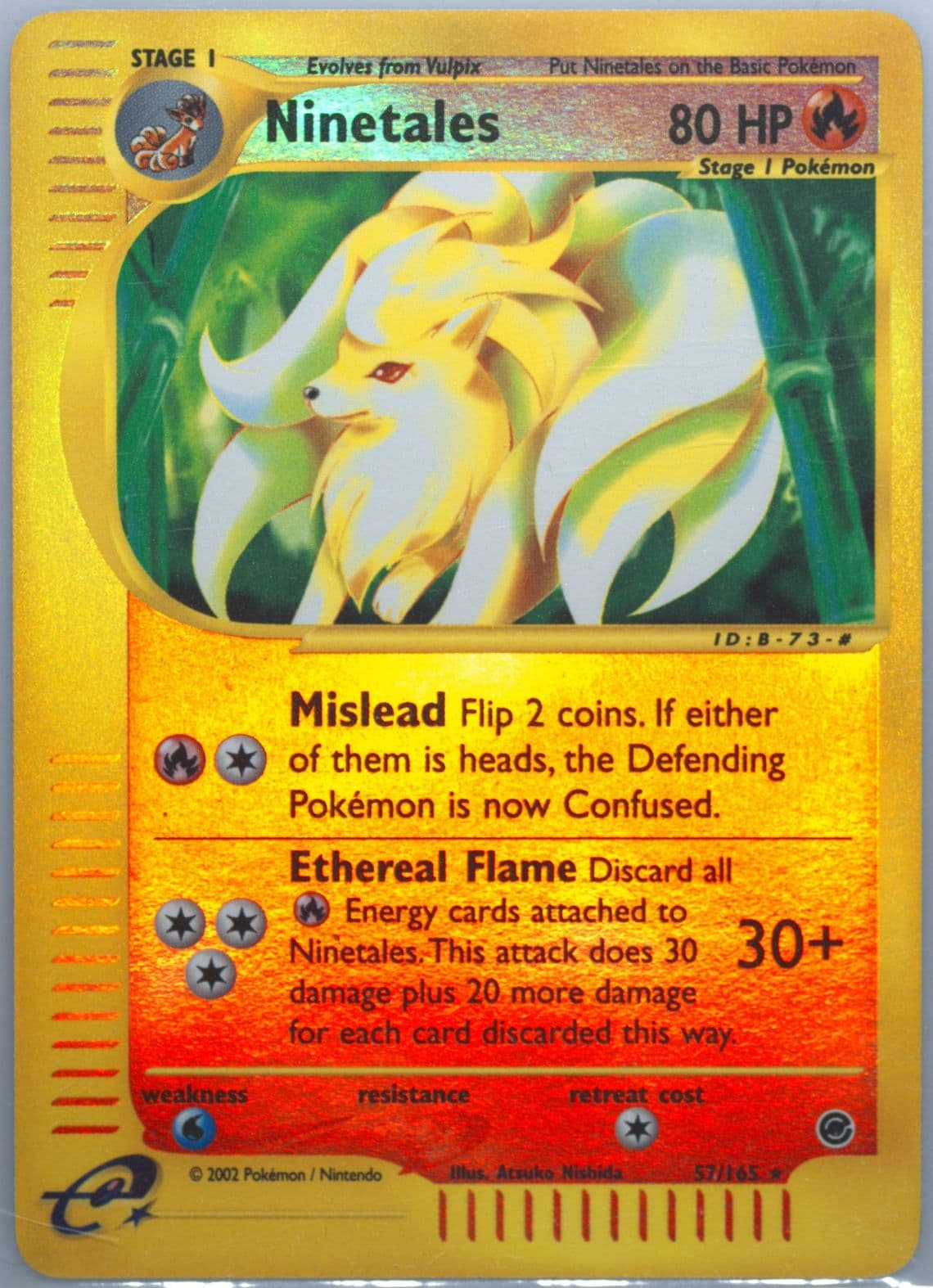 Ninetales-Reverse Foil (57) 2002 Pokemon Expedition