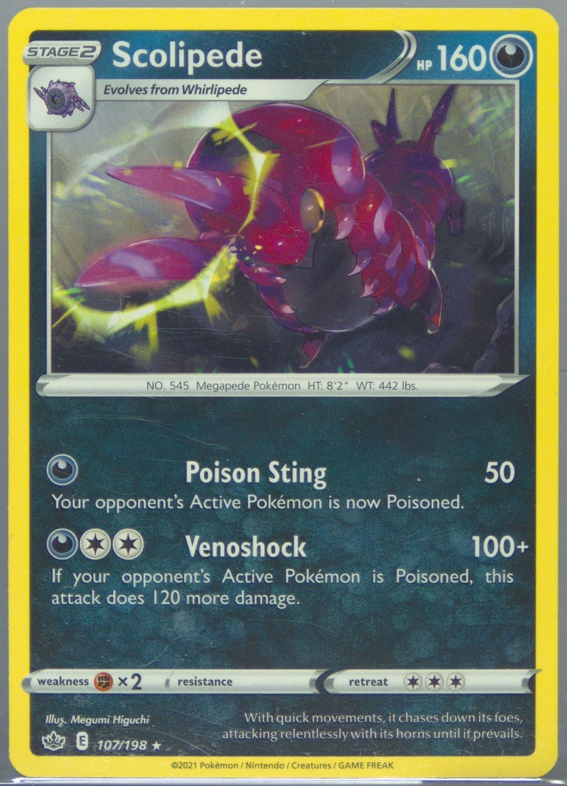 Scolipede (107) 2021 Pokemon Sword & Shield Chilling Reign