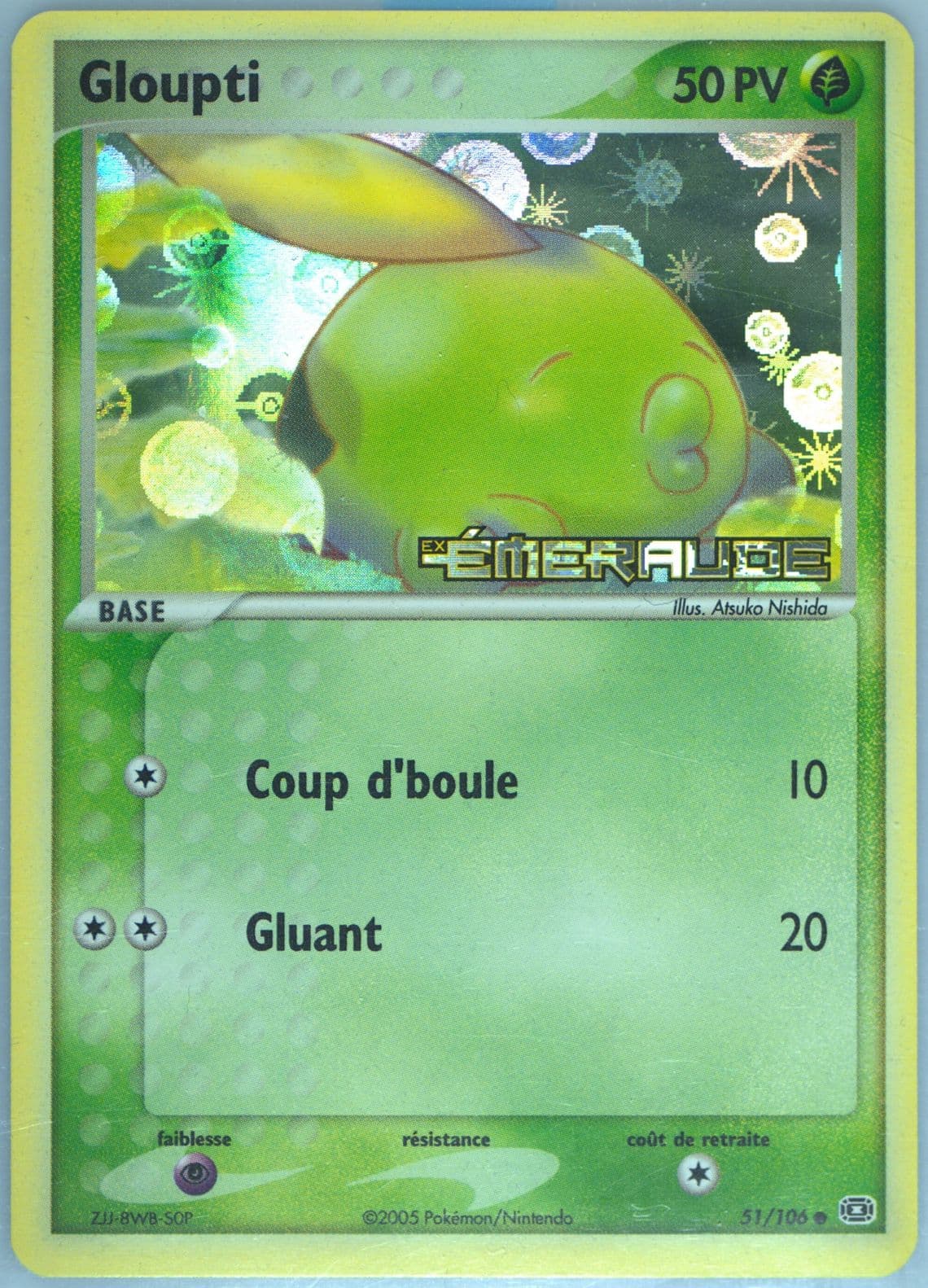 Gloupti-Reverse Foil French (51) 2005 Pokemon EX Emerald