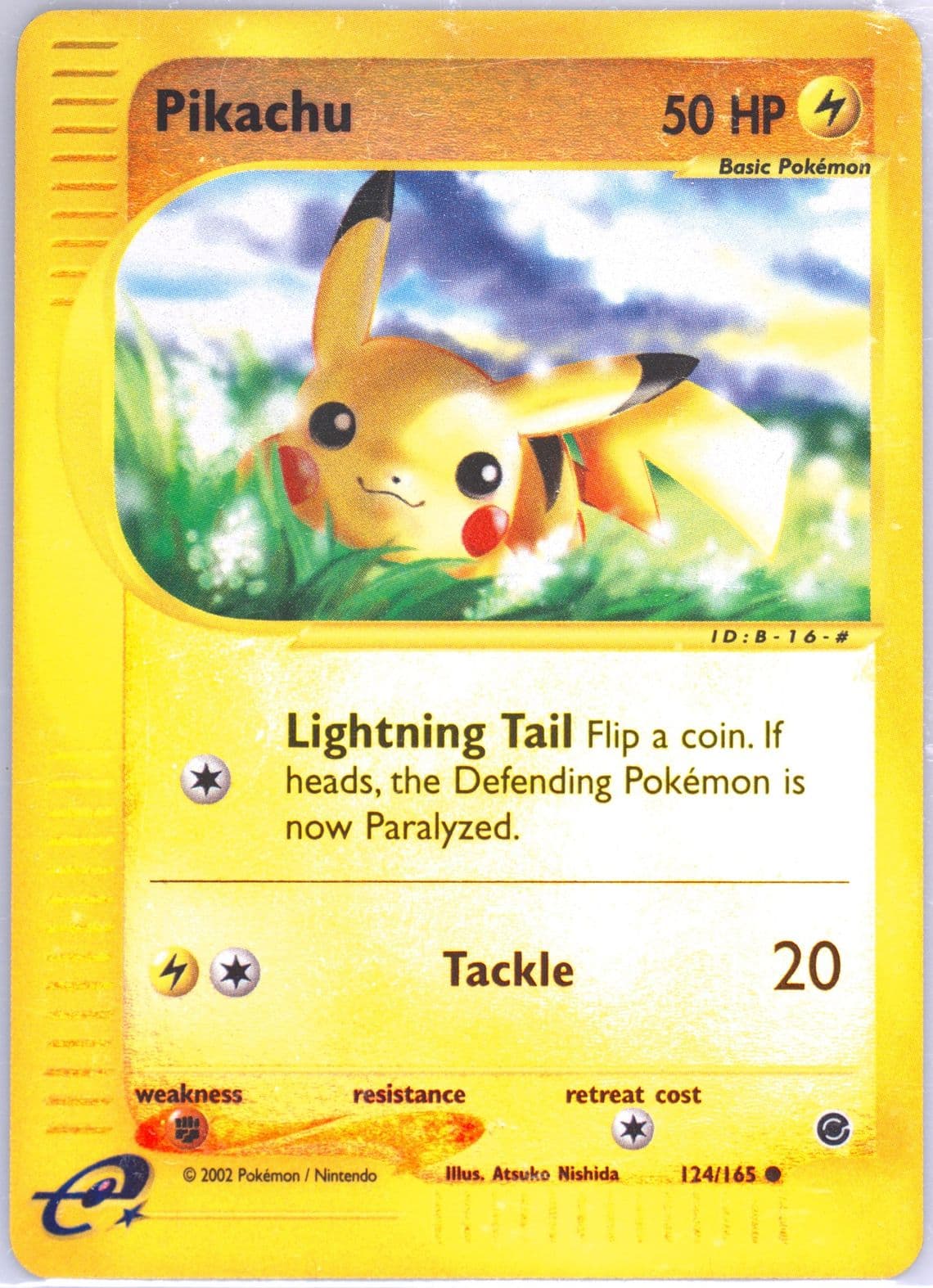 Pikachu-Reverse Foil (124) 2002 Pokemon Expedition