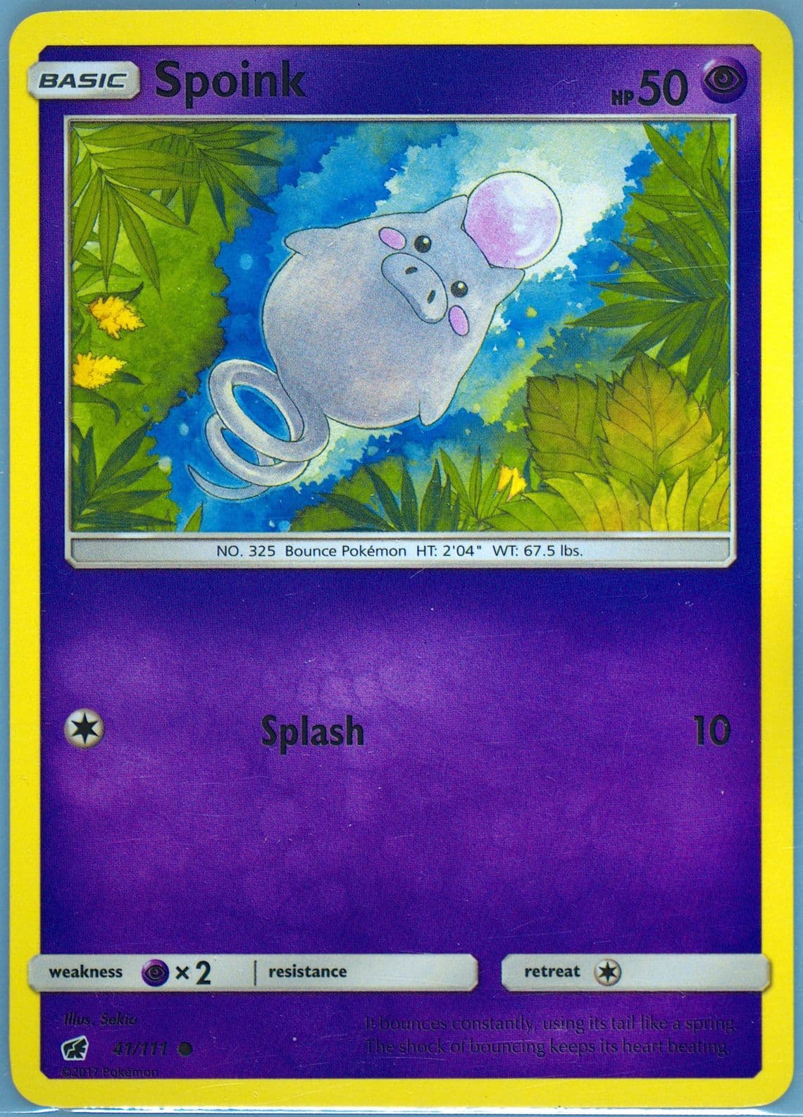 Spoink (41) 2017 Pokemon Sun & Moon Crimson Invasion