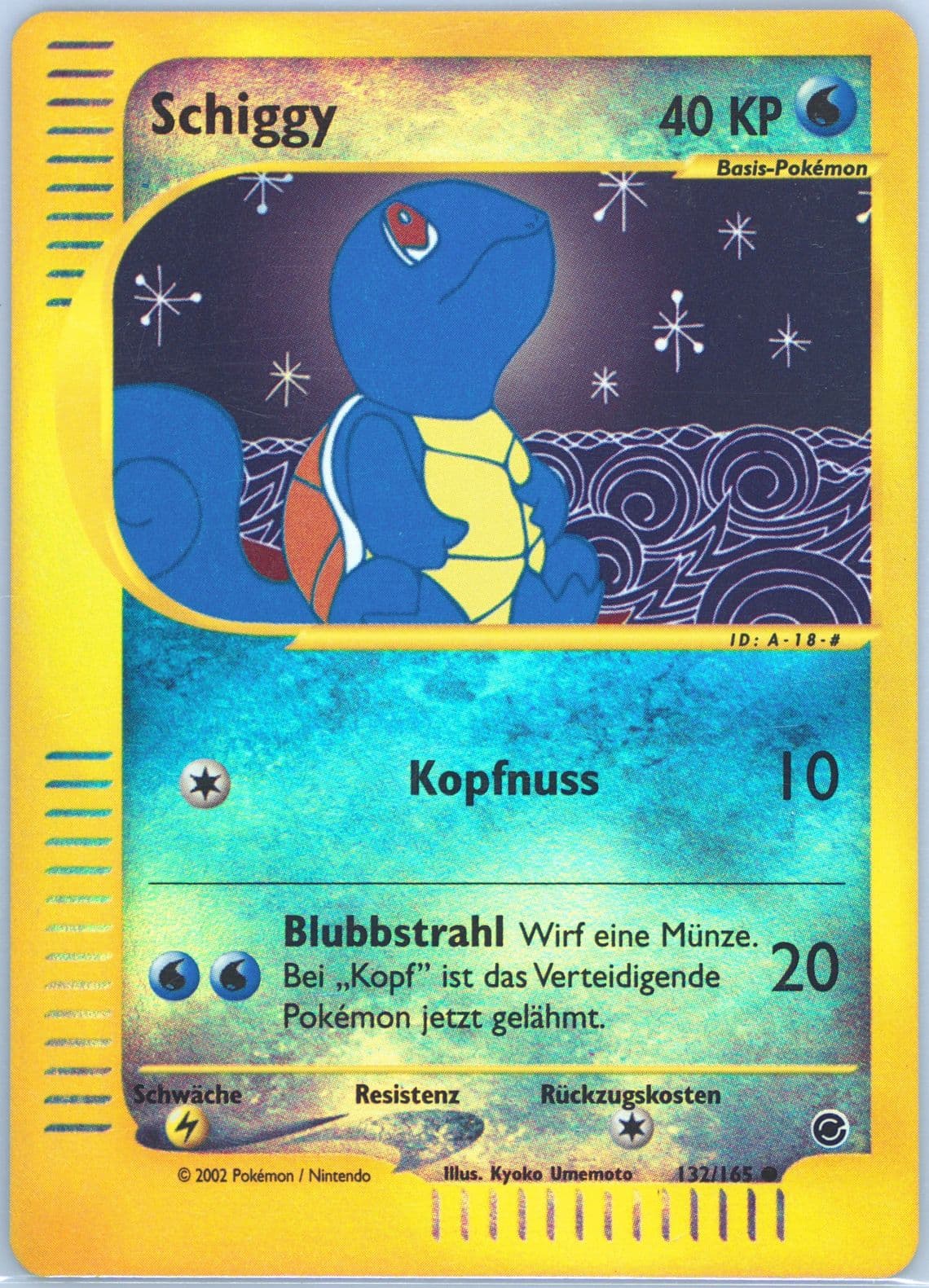 Schiggy-Reverse Foil German (132) 2002 Pokemon Expedition