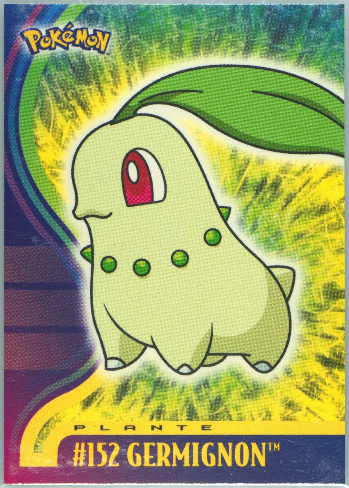 Chikorita French (152) 2001 Topps Pokemon Johto Series 1