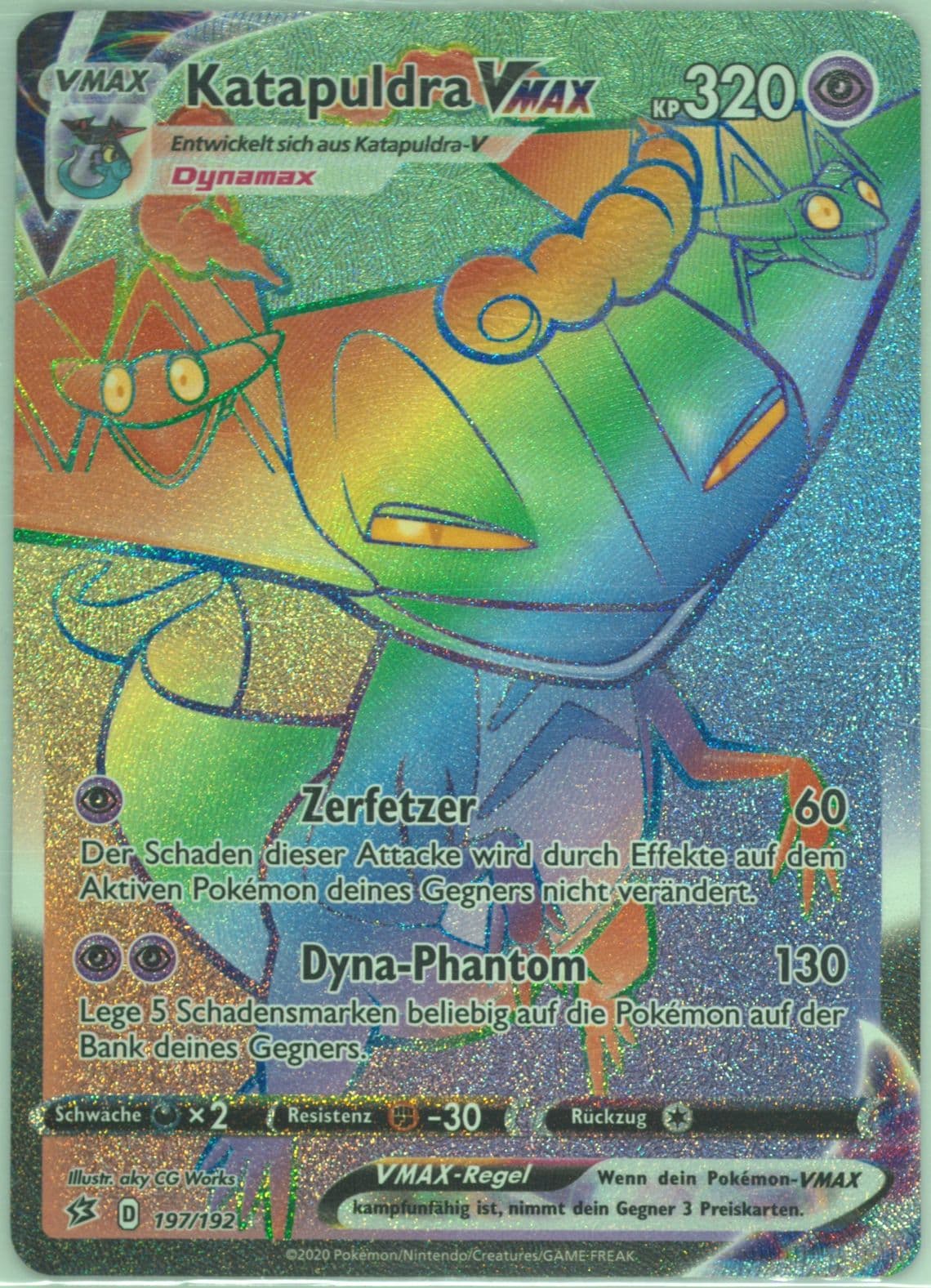 Full Art/Katapuldra Vmax German-Secret (197) 2020 Pokemon Sword & Shield Rebel Clash