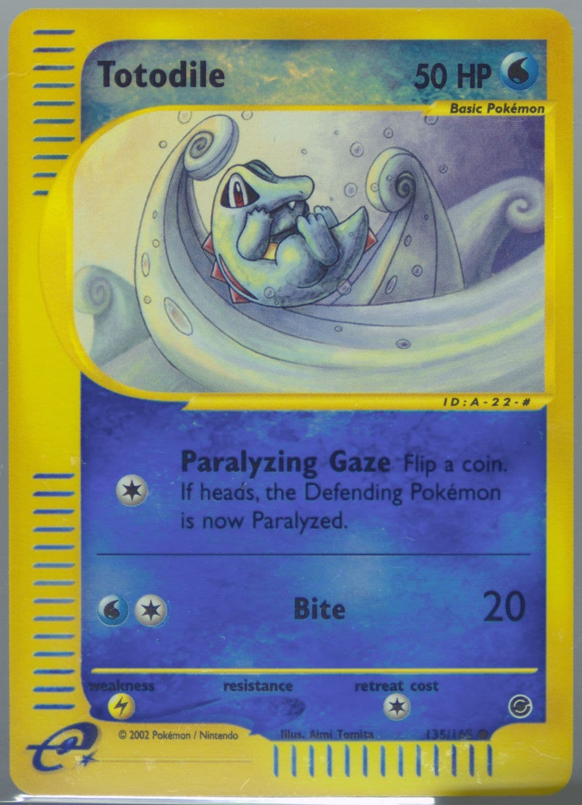 Totodile-Reverse Foil (135) 2002 Pokemon Expedition