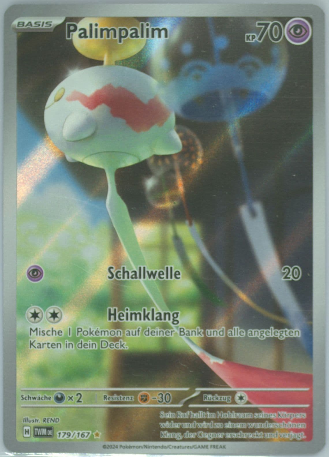Chimecho Illustration Rare (179) 2024 Pokemon German Twm de-Twilight Masquerade