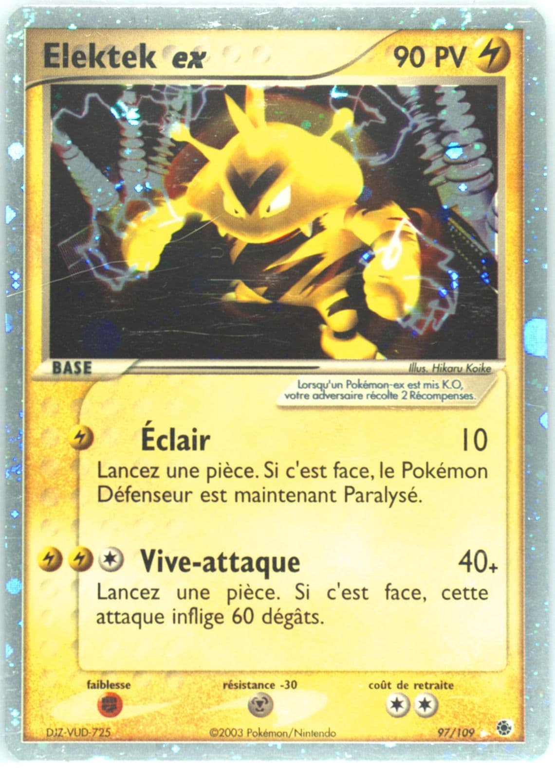 Elektek EX-Holo French (97) 2003 Pokemon EX Ruby & Sapphire