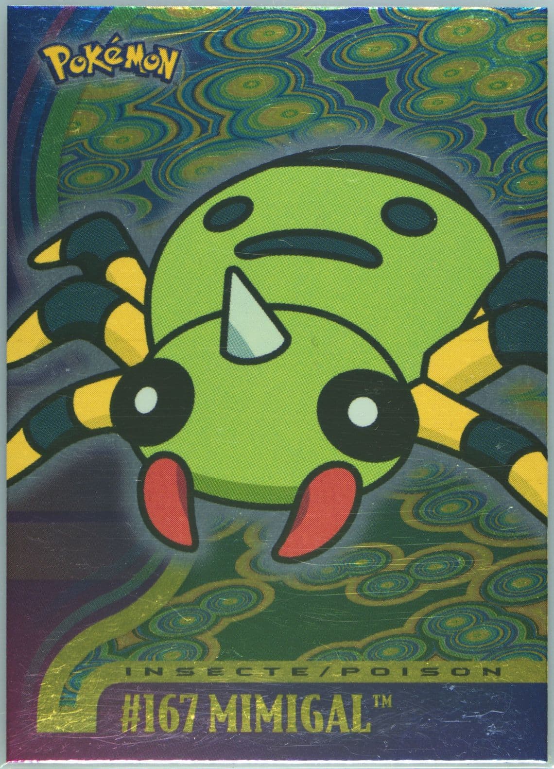 Spinarak Foil-French (167) 2001 Topps Pokemon Johto Series 1