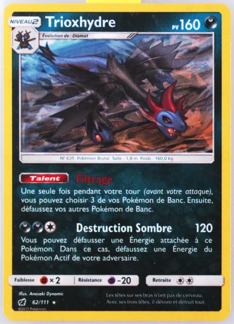 Trioxhydre-Holo Destruction Fang Theme Deck-French (62) 2017 Pokemon Sun & Moon Crimson Invasion