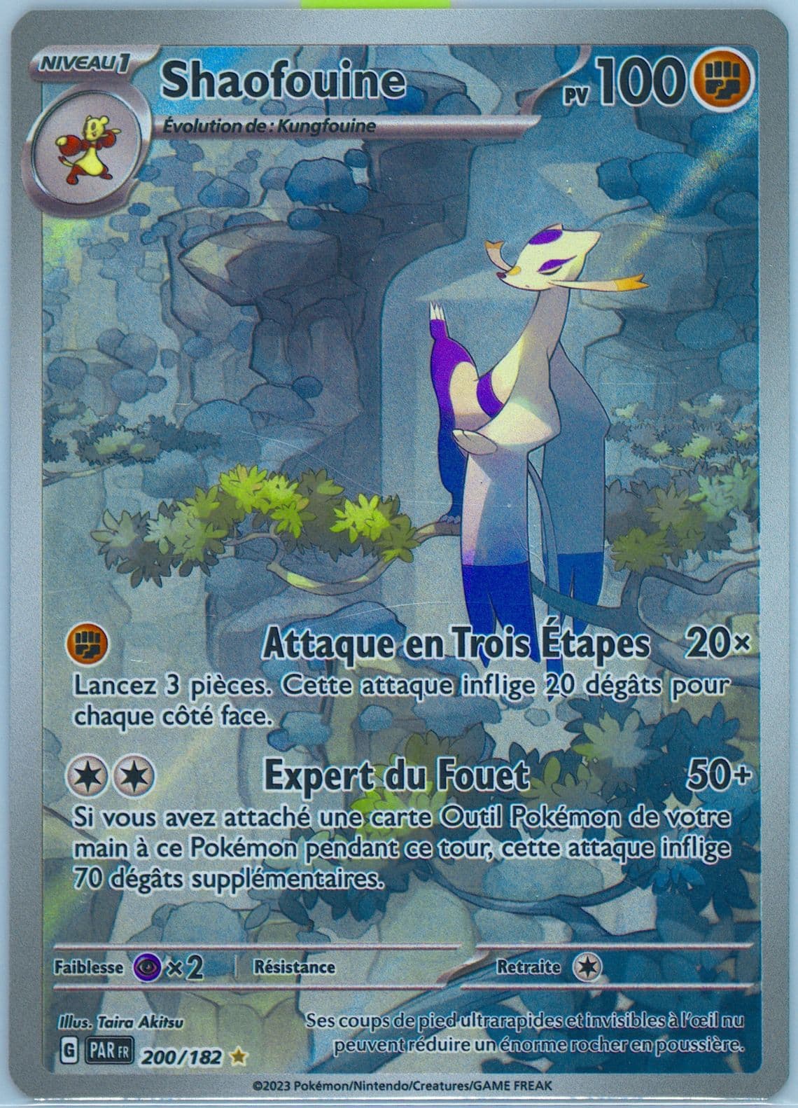 Mienshao Illustration Rare (200) 2023 Pokemon French Par FR-Paradox Rift