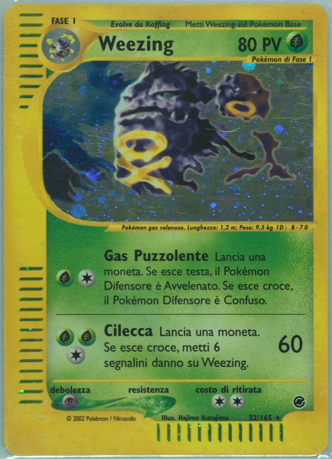 Weezing-Holo Italian (32) 2002 Pokemon Expedition