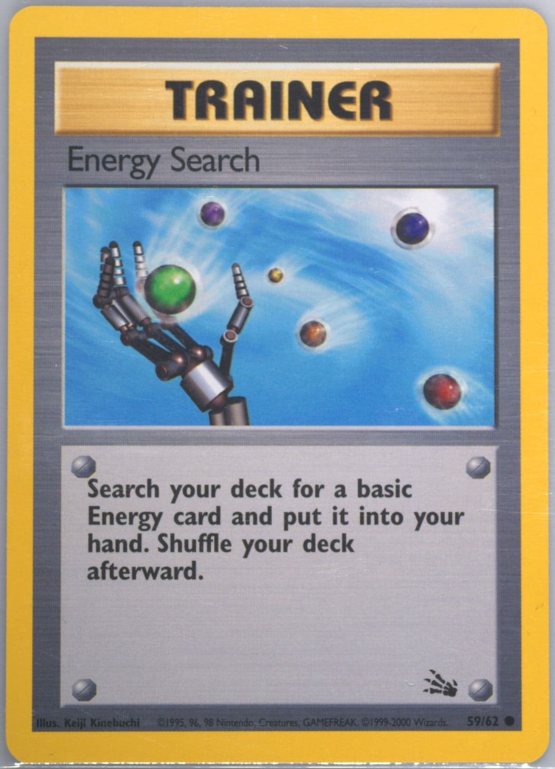 Energy Search 1999-2000 Copyright (59) 1999 Pokemon Fossil