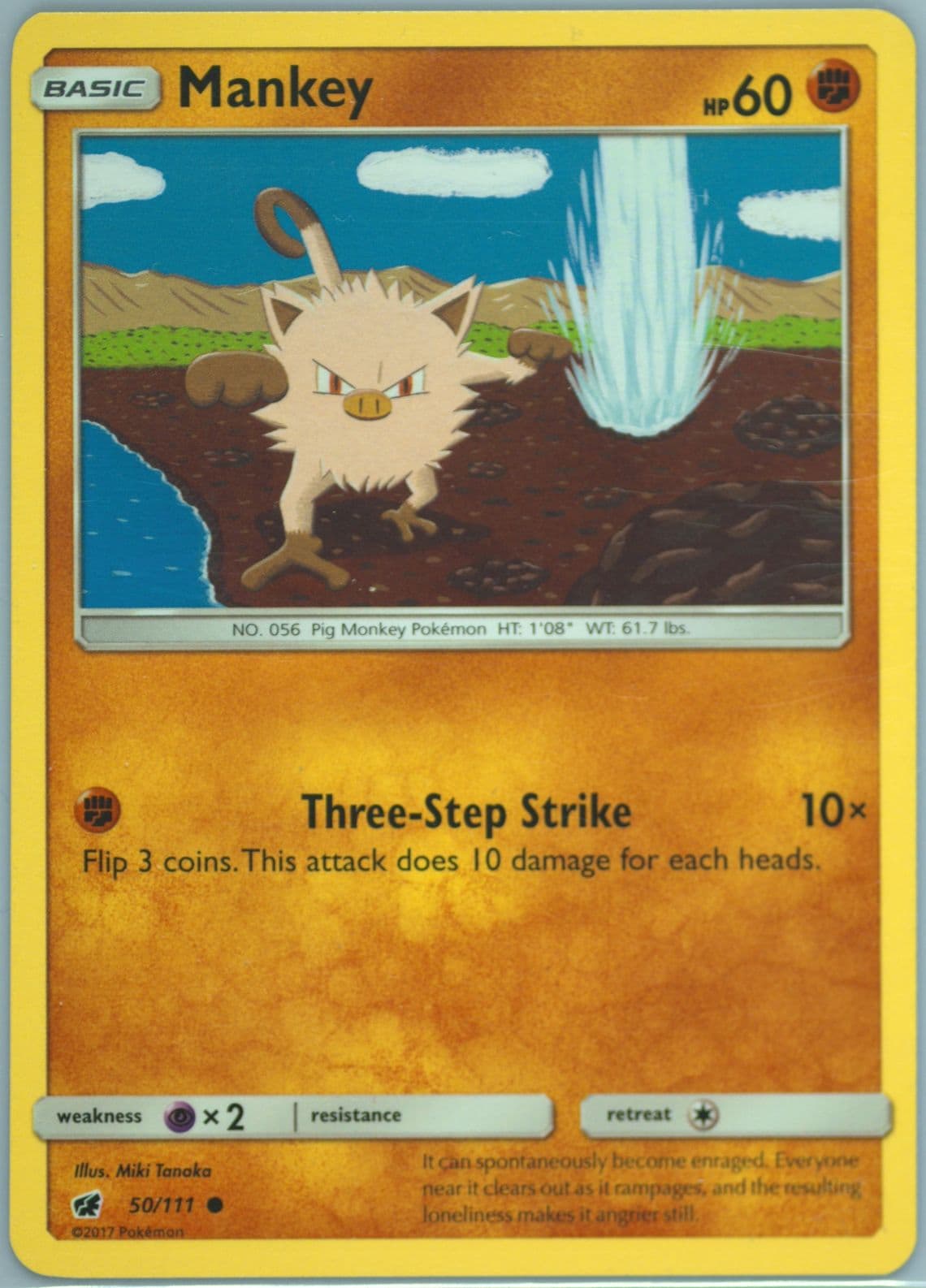 Mankey (50) 2017 Pokemon Sun & Moon Crimson Invasion