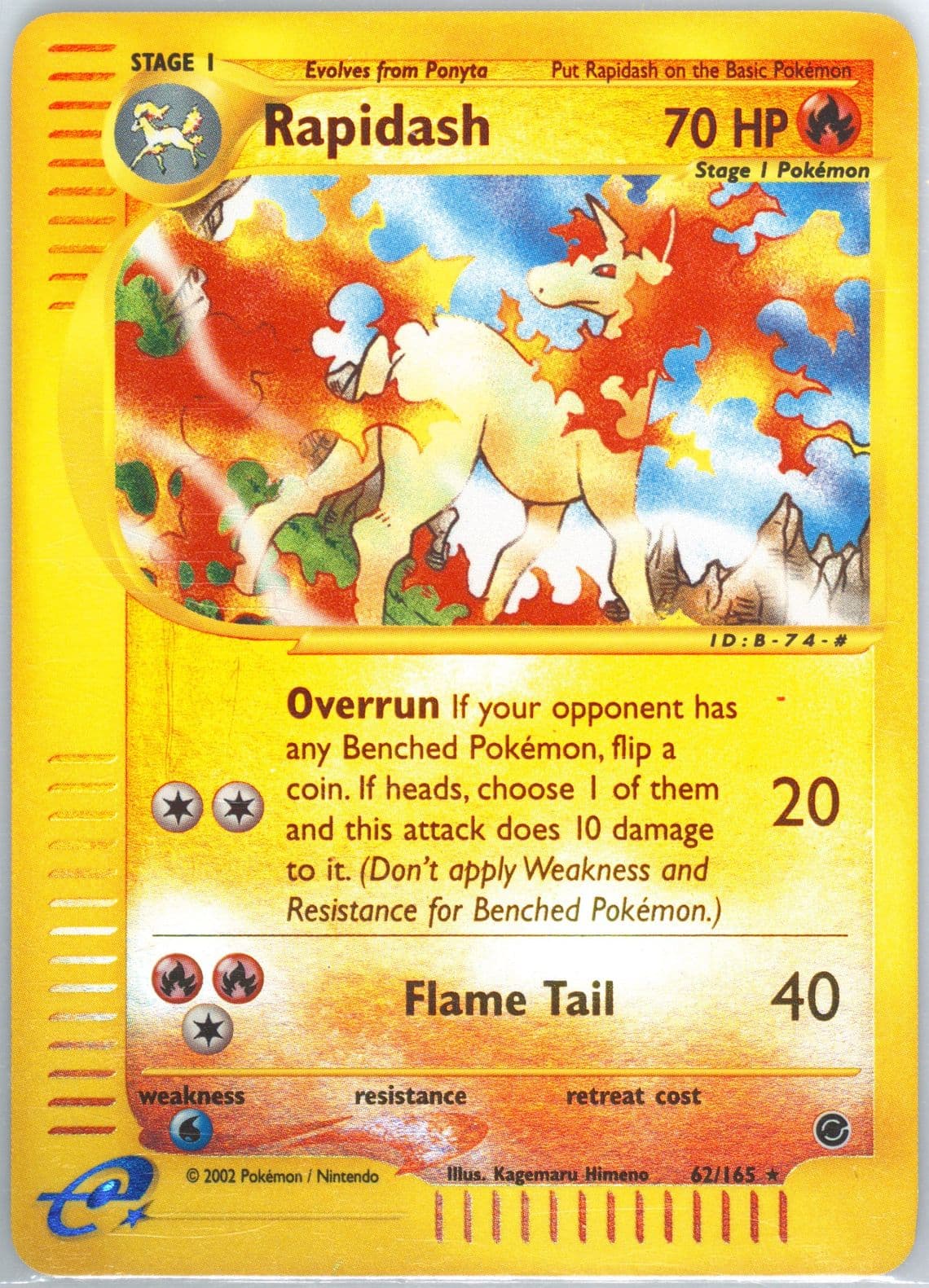 Rapidash-Reverse Foil (62) 2002 Pokemon Expedition
