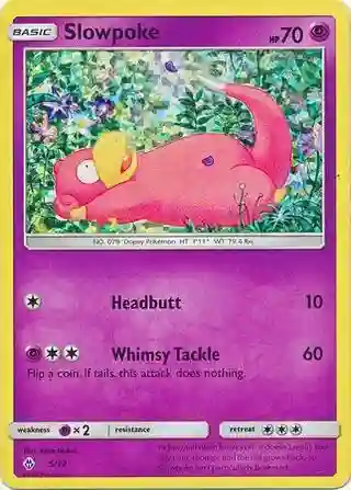 slowpoke holographic card Simplified Chinese | Reverse Holo (exclusive) 039/128 - Pokemon Brave Stars CS5bC Heal 30 damage from it. Slowpoke 116 - Holofoil SV