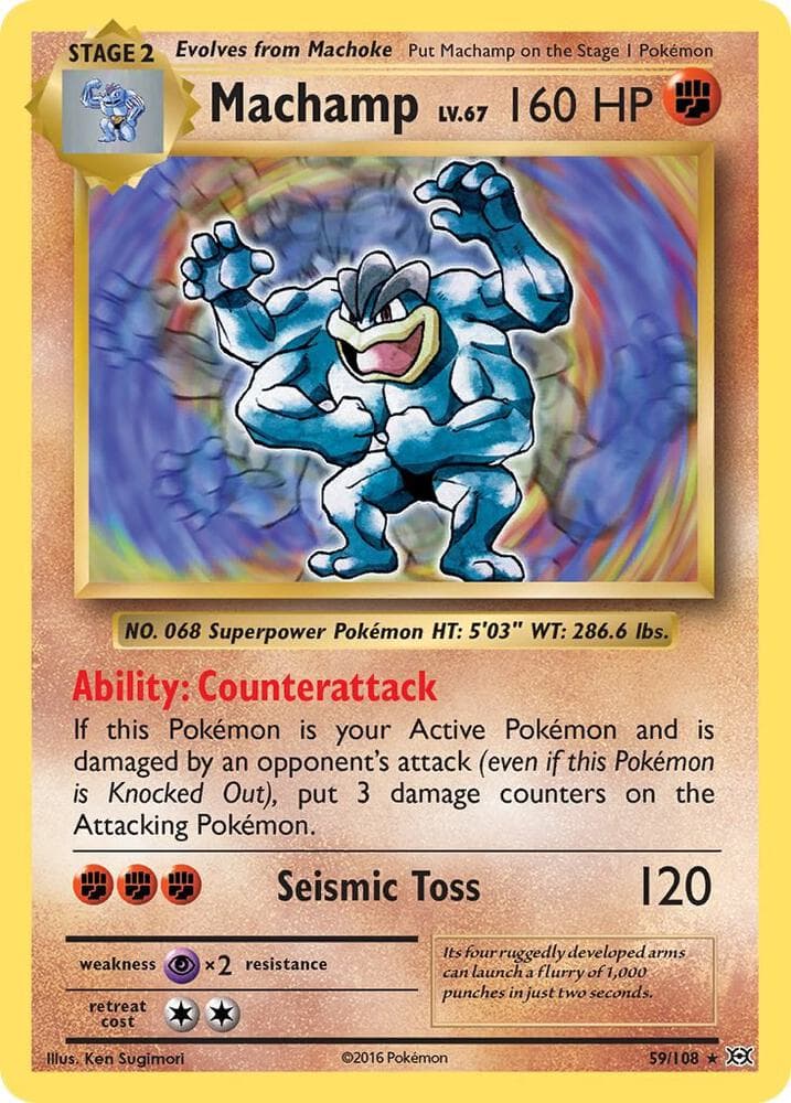 machoke pokemon card value 2016 Evolutions 58/108 Near Mint 8 Colorless Artist Machoke-Reverse Foil (58) 2016 Pokemon