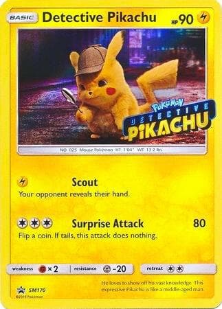 pokemon detective pikachu cards promo Japanese - 098/SV-P Listed cards may have imperfections. The Most Valuable Detective Pikachu