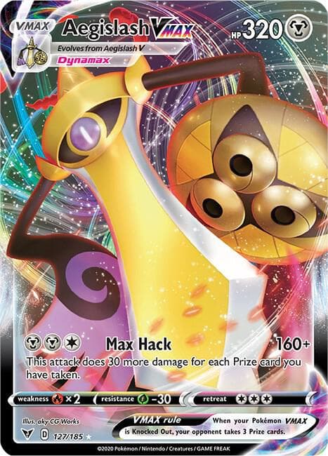 aegislash v pokemon card value TCG - Vivid Voltage Full Art Holo 126/185 Metal Metal Aegislash V - SWSH04: Vivid