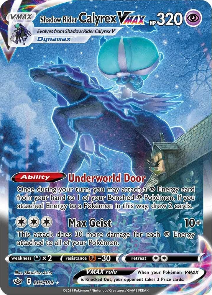 ice rider calyrex vmax pokemon card value TG15/TG30 Kooky Collectibles this attack does 120 Ice Rider Calyrex VMAX #46