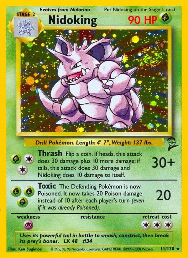 1995 nidoqueen pokemon card value - (12) - Base Set 2 clear acrylic holder that perfectly accentuates the stunning visual design and character artwork Nidoqueen-Holo (12) 2000 Pokemon Game