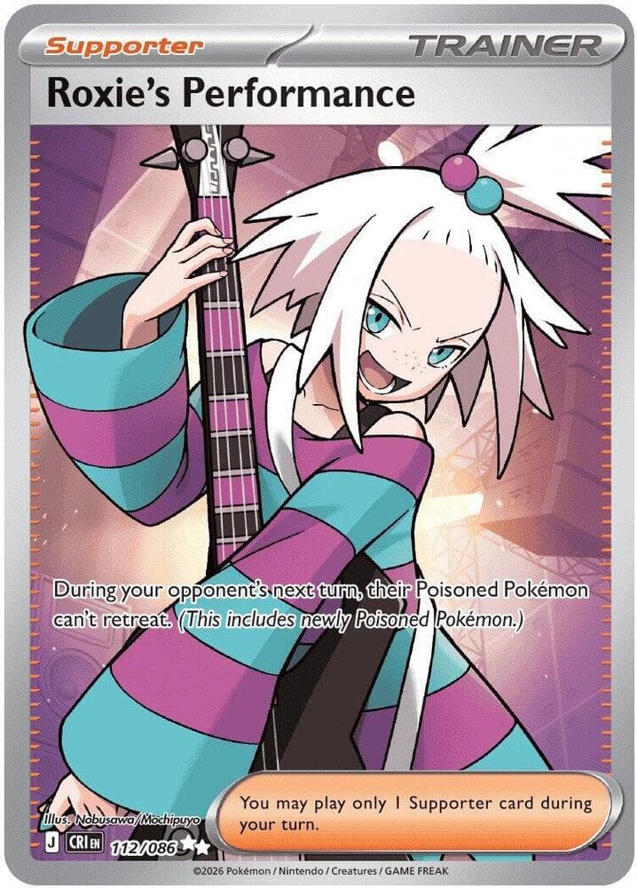 Roxie's Performance Ultra Rare (112) 2026 Pokemon Cri EN-Chaos Rising