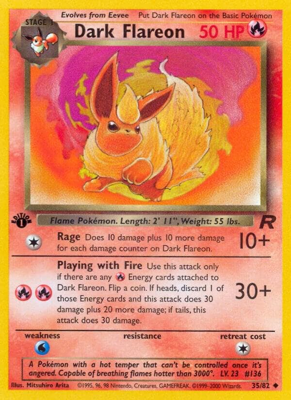 1995 flareon pokemon card - (3) - Jungle this attack does 10 damage Flareon 03/64 Jungle Holo for