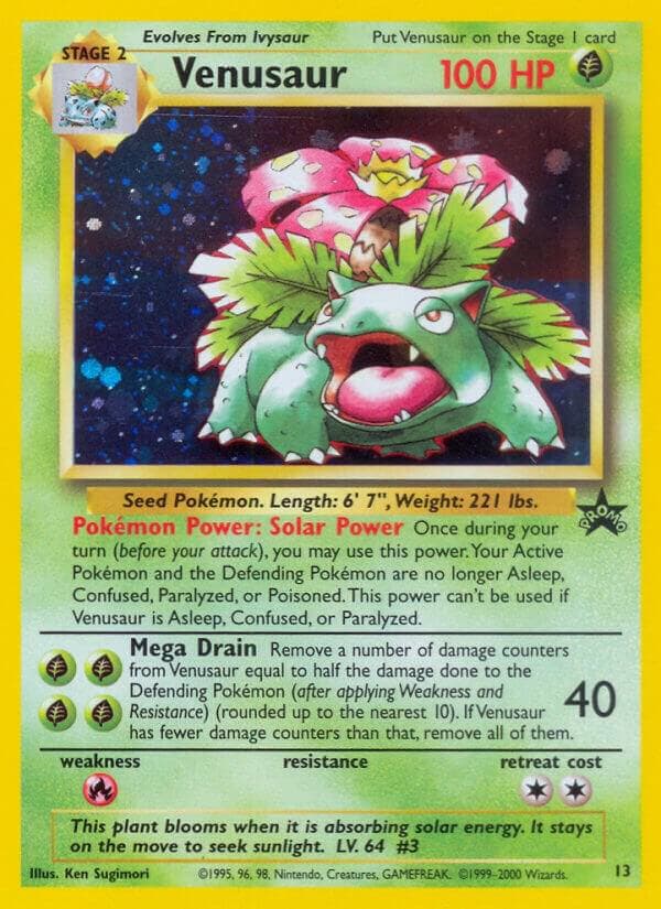 1999 venusaur pokemon card value - (15/102) - Base Set have for your premier collection. 1999 Pokemon Base Set Venusaur